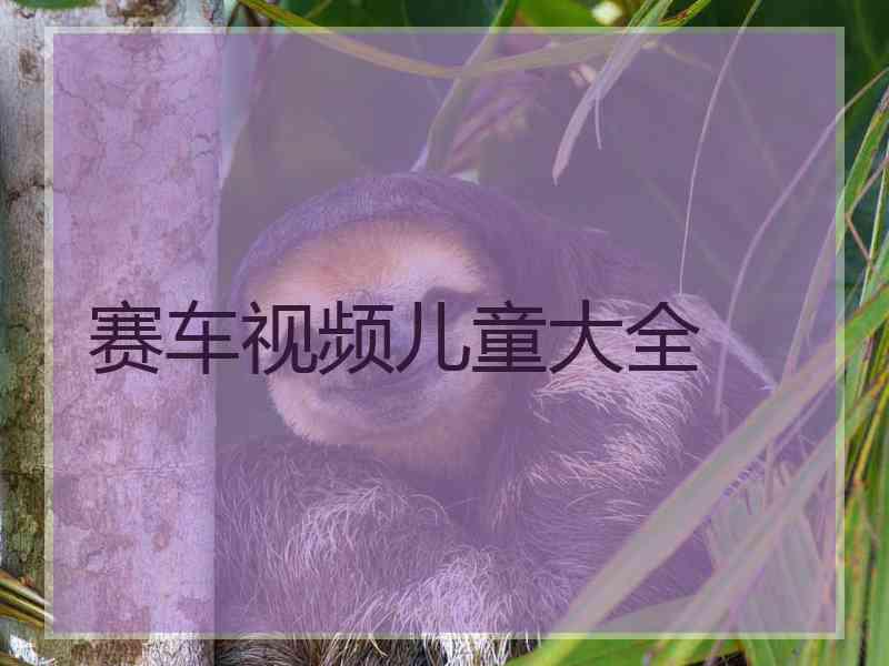 赛车视频儿童大全