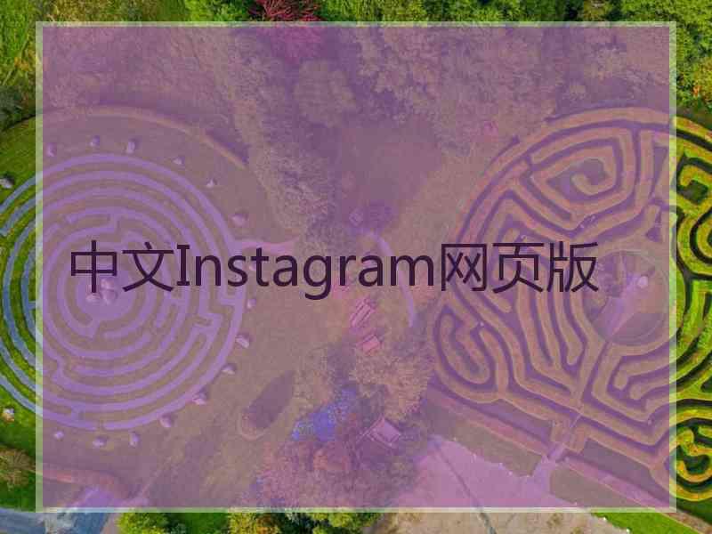 中文Instagram网页版