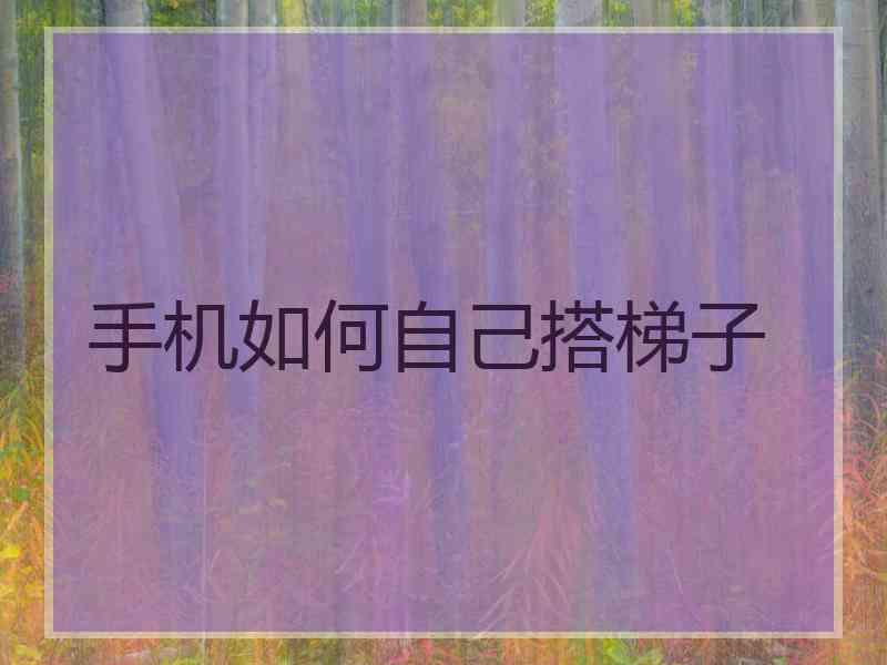 手机如何自己搭梯子