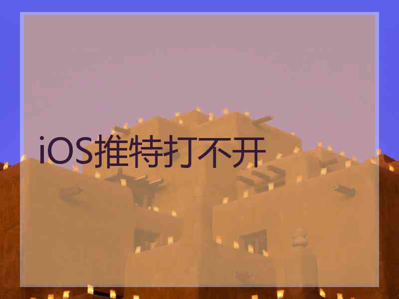 iOS推特打不开