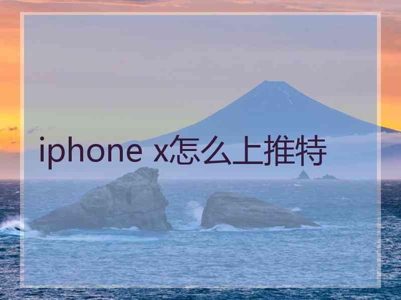 iphone x怎么上推特