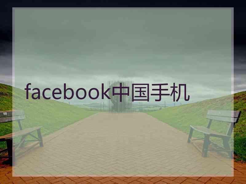 facebook中国手机