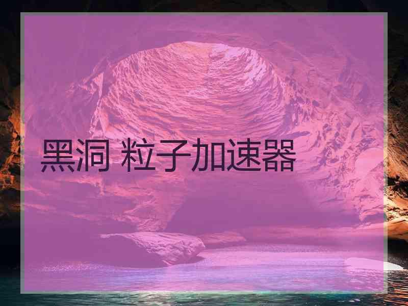 黑洞 粒子加速器