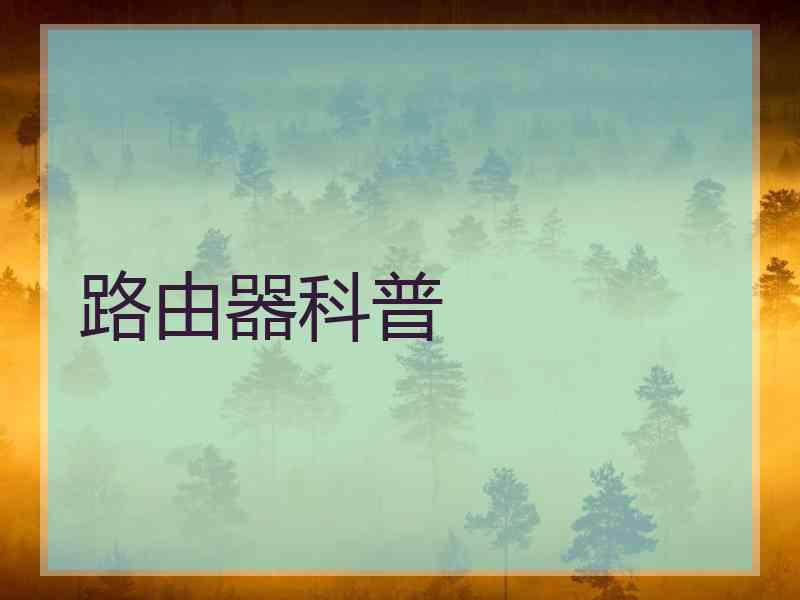 路由器科普