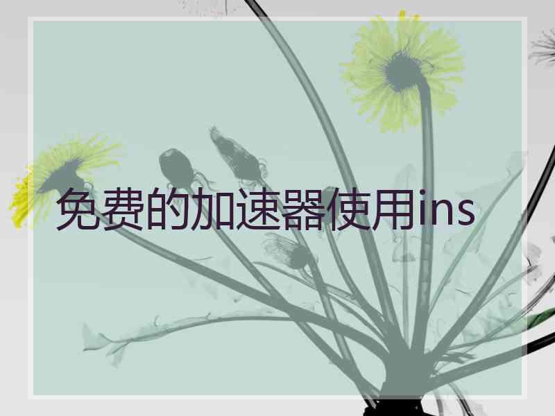 免费的加速器使用ins