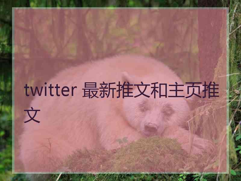 twitter 最新推文和主页推文