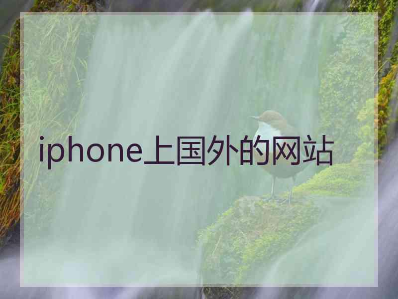 iphone上国外的网站